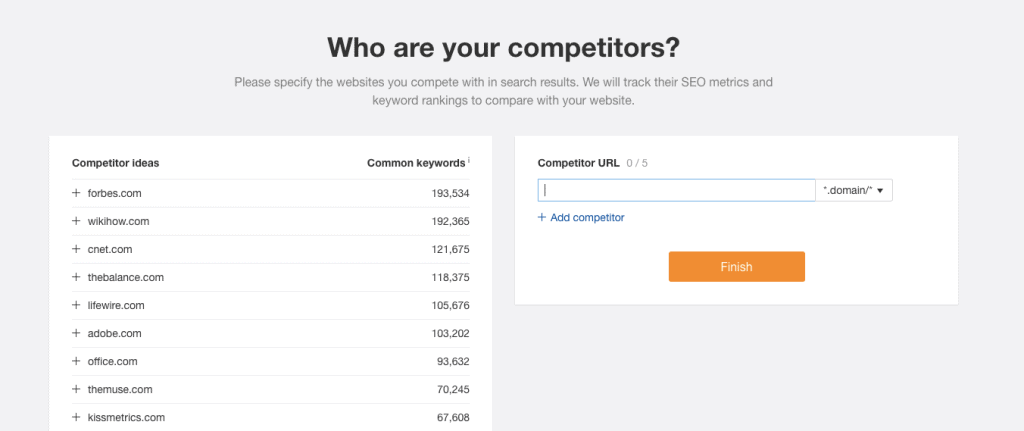 Ahrefs Review - Competitors