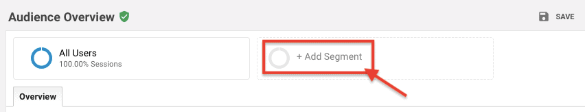 Add Segment - Google Analytics