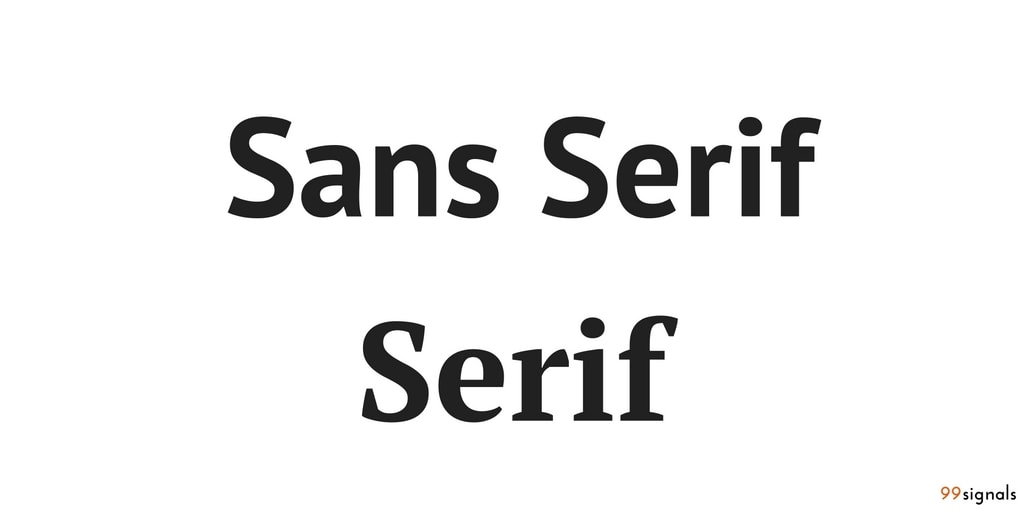 Serif & Sans Serif - Design terms for marketers